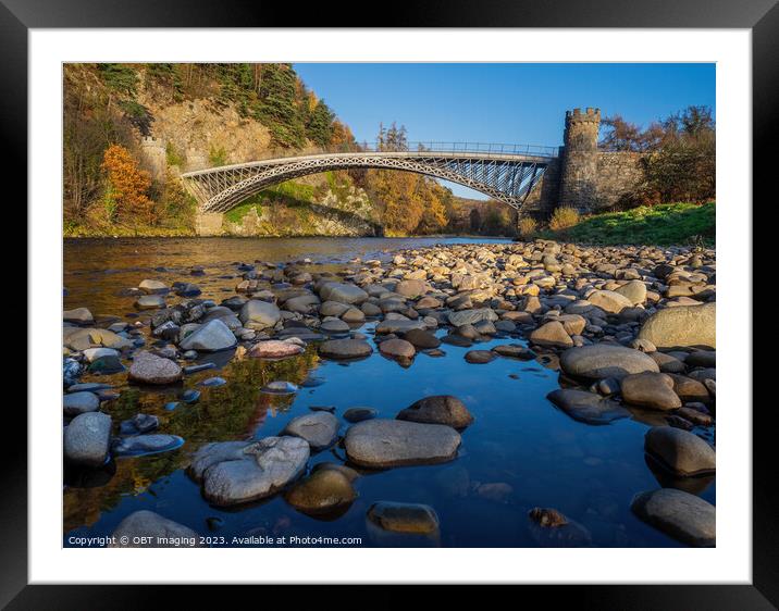 Craigellachie Bridge Autumn On Speyside Scotland Thomas Telford 1816 Framed Mounted Print by OBT imaging