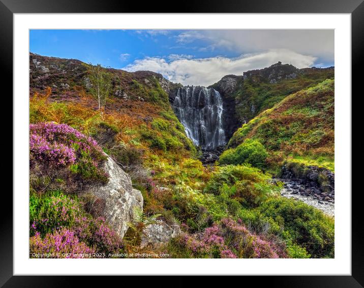 Clashnessie Waterfall North West Highland Scotland Framed Mounted Print by OBT imaging