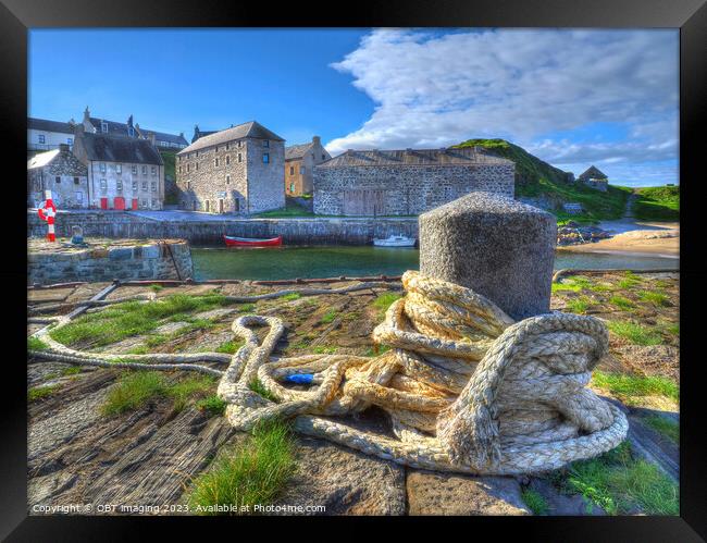 Portsoy Harbour Aberdeenshire Scotland 17th Century Harbour & Original Building Facade Framed Print by OBT imaging