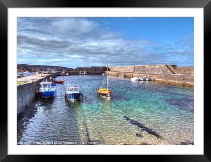 Portsoy Harbour Aberdeenshire Scotland Spring Morning Light  Framed Mounted Print by OBT imaging