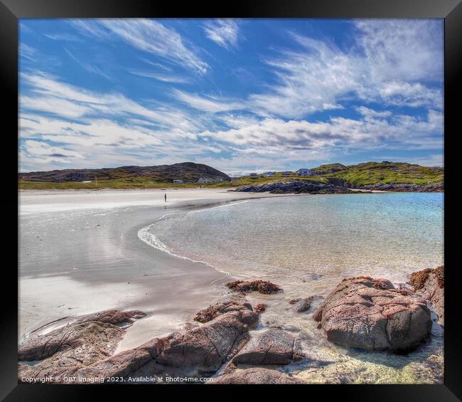 Achmelvich Beach Assynt West Highland Scotland Lon Framed Print by OBT imaging