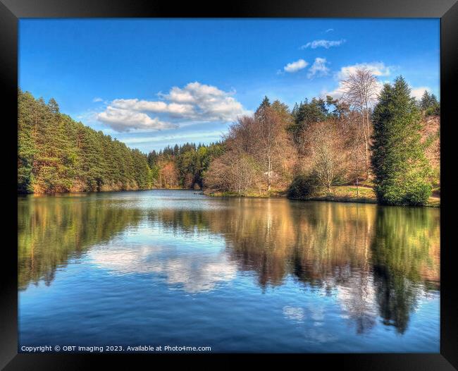 Reflections On A Fairy Tale Evergreen Loch Scottis Framed Print by OBT imaging