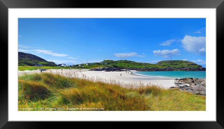 Achmelvich Bay Beach Assynt West Highland Scotland   Framed Mounted Print by OBT imaging
