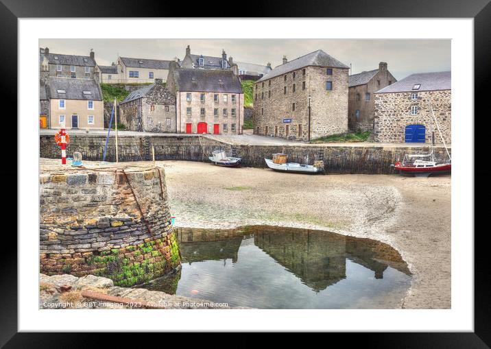 Portsoy Harbour Aberdeenshire Scotland 17th Century Harbour Original Buildings Framed Mounted Print by OBT imaging