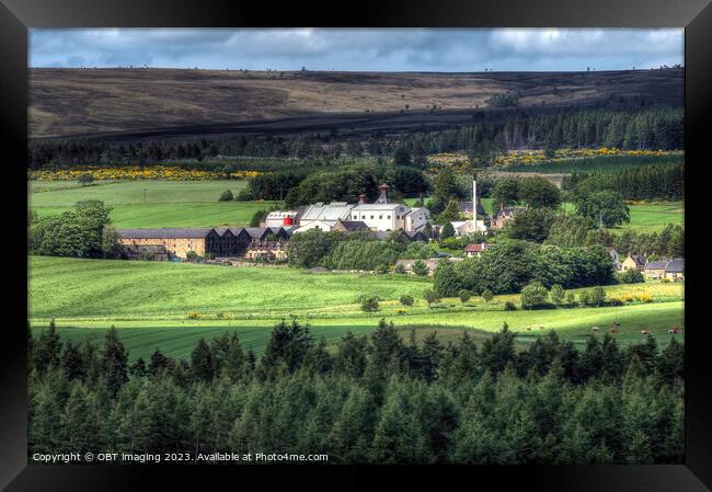 Cardhu Distillery Speyside Highland Scotland Clan Cumming 1824 & Johnnie Walker Central Framed Print by OBT imaging