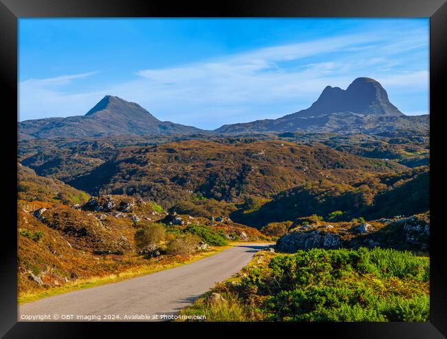 Suliven Assynt Mountains Scottish Highlands Framed Print by OBT imaging