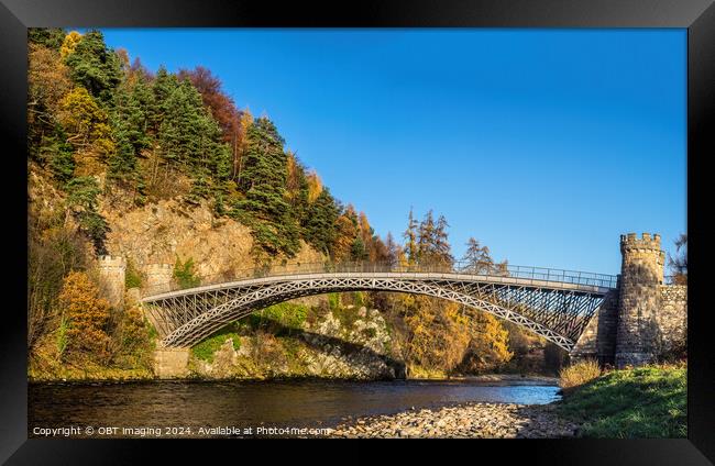 Craigellachie Bridge Thomas Telford 1814 Speyside Moray Highland Scotland  Framed Print by OBT imaging