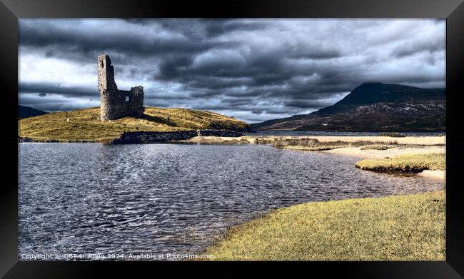 Assynt Ardvreck Castle Ruin Scottish Highlands Framed Print by OBT imaging