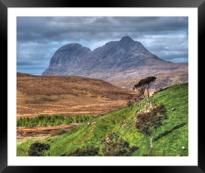 Suliven From Inchnadamph Late Autumn Scotland  Framed Mounted Print by OBT imaging