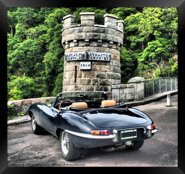 E Type Jaguar Thomas Telford Bridge Scotland  Framed Print by OBT imaging