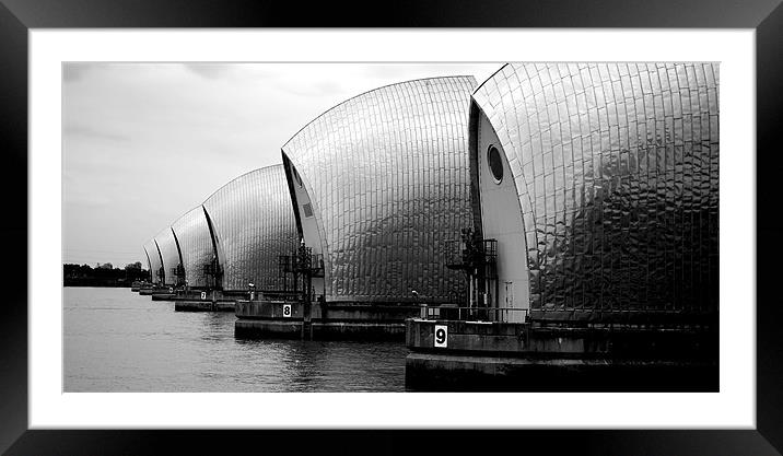 Silver Barrier Framed Mounted Print by Tony Hadfield