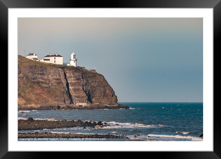 Blackhead Lighthouse Northern Ireland  Framed Mounted Print by Jennifer Nelson