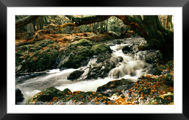 Shimna River - Tollymore Forest Framed Mounted Print by Jennifer Nelson