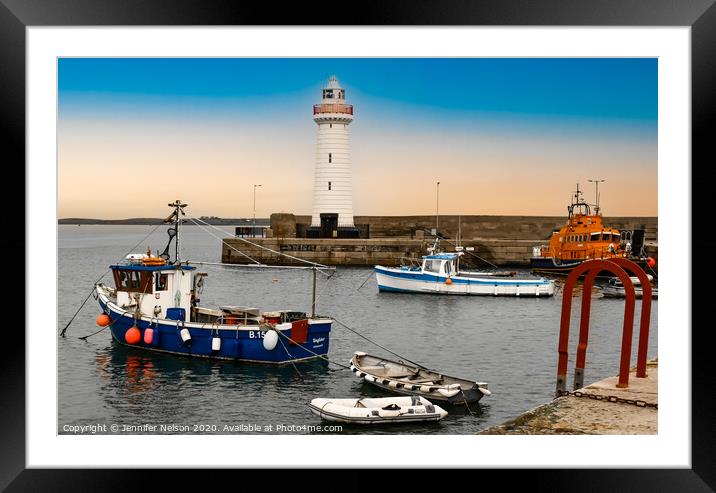 Donaghadee Lighthouse - Northern Ireland  Framed Mounted Print by Jennifer Nelson