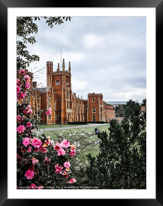 The Lanyon Building at Queens University Belfast  Framed Mounted Print by Jennifer Nelson