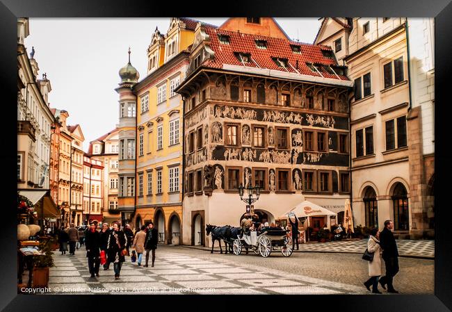Old Town Square - Prague  Framed Print by Jennifer Nelson