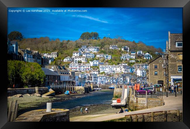 West Looe as seen from Harbour Mouth Framed Print by Lee Kershaw