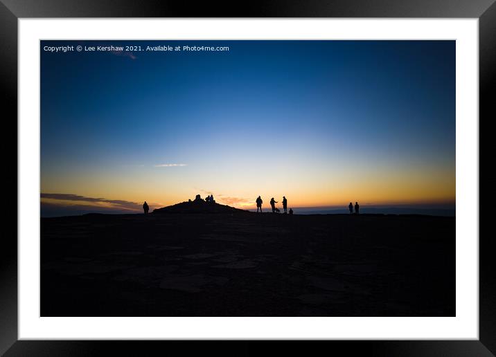 Waiting for the Sunrise atop Pen y Fan Framed Mounted Print by Lee Kershaw