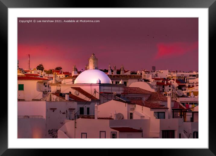 Albufeira Old Town Framed Mounted Print by Lee Kershaw
