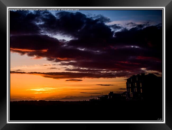 Barmouth Silhouette Sunset Framed Print by Lee Kershaw