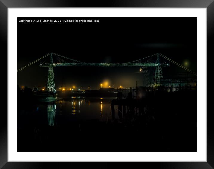 "Moonlit Reflections on Newport's Iconic Transport Framed Mounted Print by Lee Kershaw