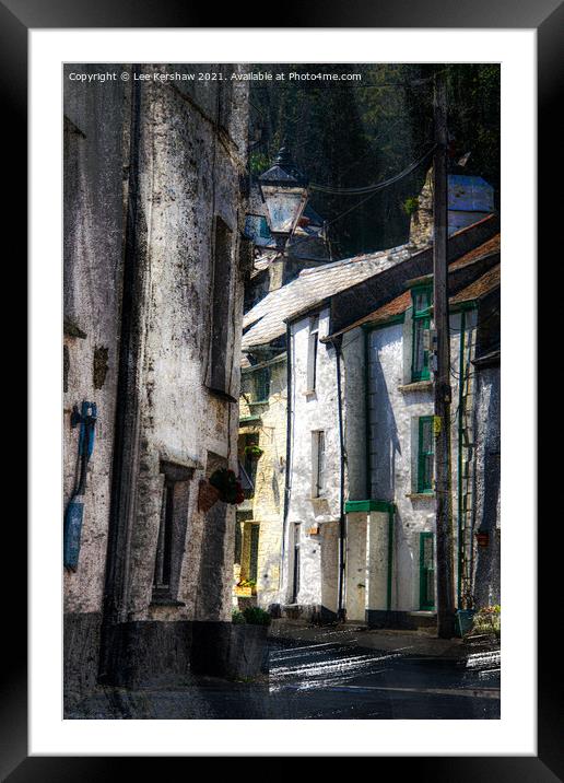 "An Enchanting Back Street in Polperro" Framed Mounted Print by Lee Kershaw