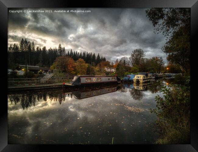 "Twilight Serenity at Goytre Wharf" Framed Print by Lee Kershaw