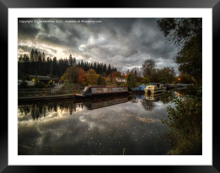 "Twilight Serenity at Goytre Wharf" Framed Mounted Print by Lee Kershaw