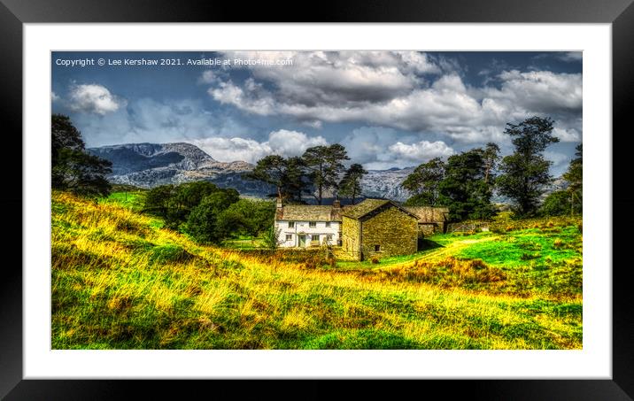 Serene Abode in Cumbria's Tranquil Lake District Framed Mounted Print by Lee Kershaw