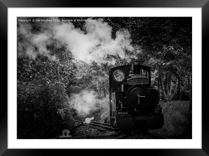 The Enchanting Perrygrove Express Steam Train Framed Mounted Print by Lee Kershaw
