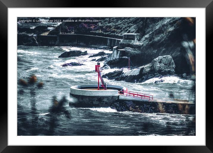 "Stormy Symphony: Banjo Pier Beckons Adventurers" Framed Mounted Print by Lee Kershaw
