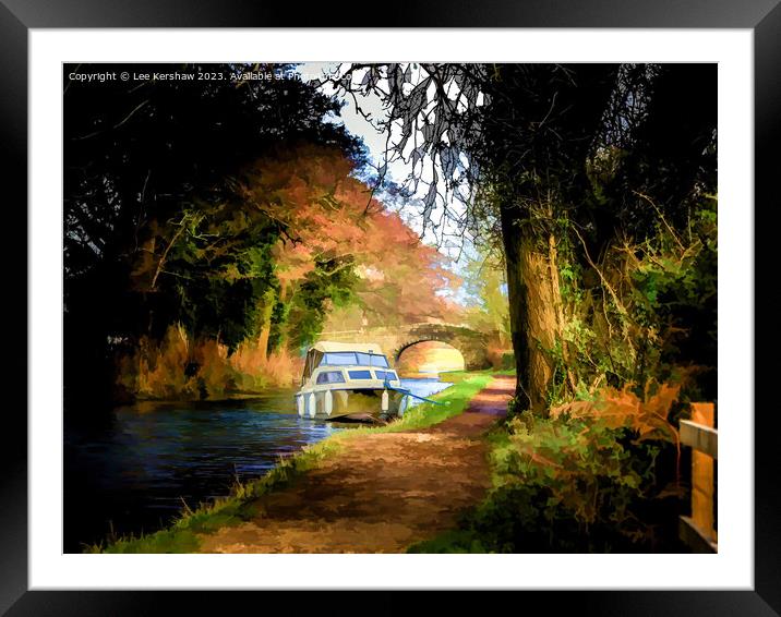 Serene Pathway: A Tranquil Journey on the Monmouth Framed Mounted Print by Lee Kershaw