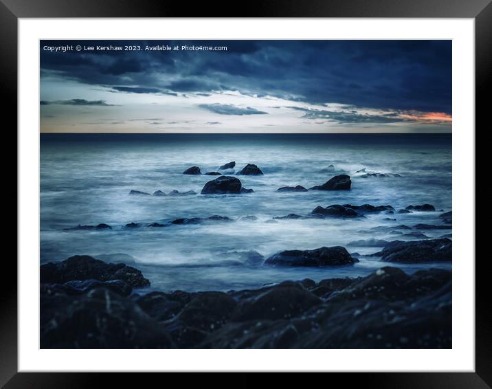 Misting Cornish Sea  Framed Mounted Print by Lee Kershaw
