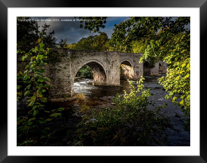 River Bridge at Llangynidr Framed Mounted Print by Lee Kershaw