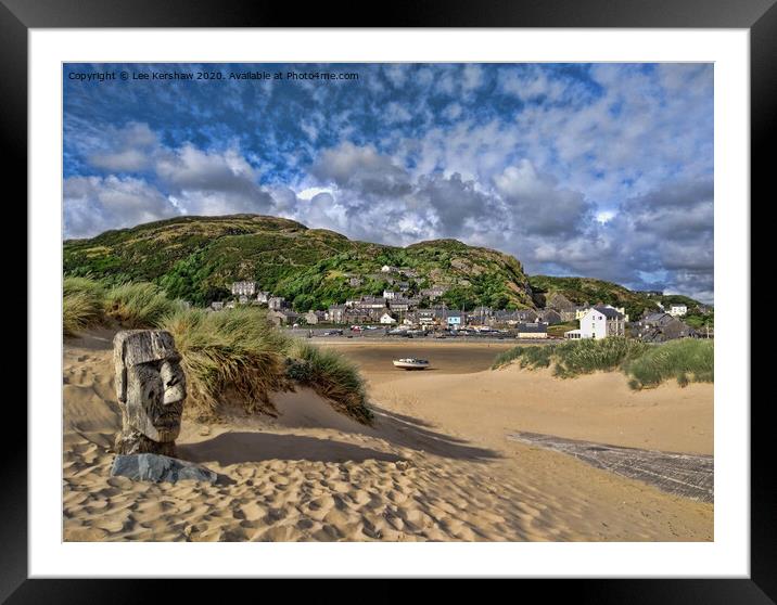 Easter Island at Barmouth Beach Framed Mounted Print by Lee Kershaw