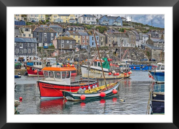"Vibrant Mevagissey: A Colourful Maritime Haven" Framed Mounted Print by Lee Kershaw