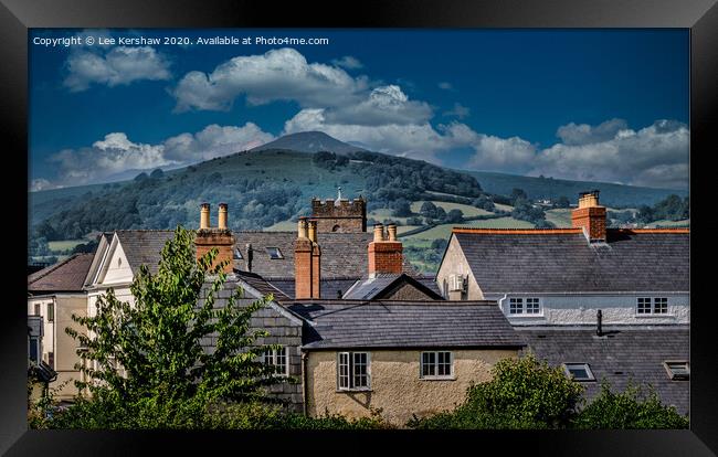 Abergavenny and the Sugar Loaf Mountain Framed Print by Lee Kershaw