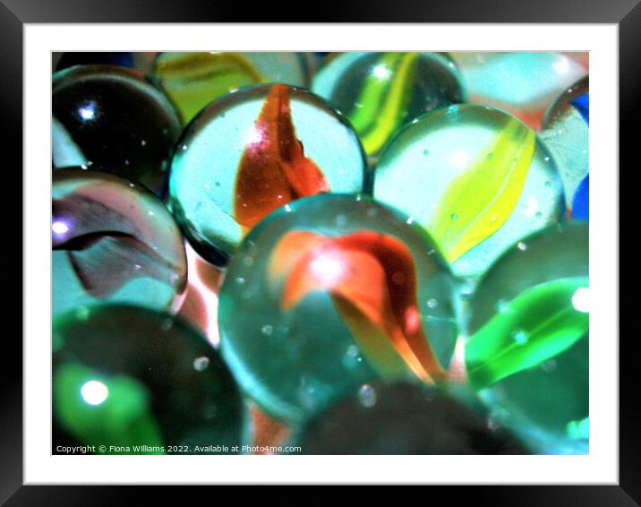 Marbles Framed Mounted Print by Fiona Williams