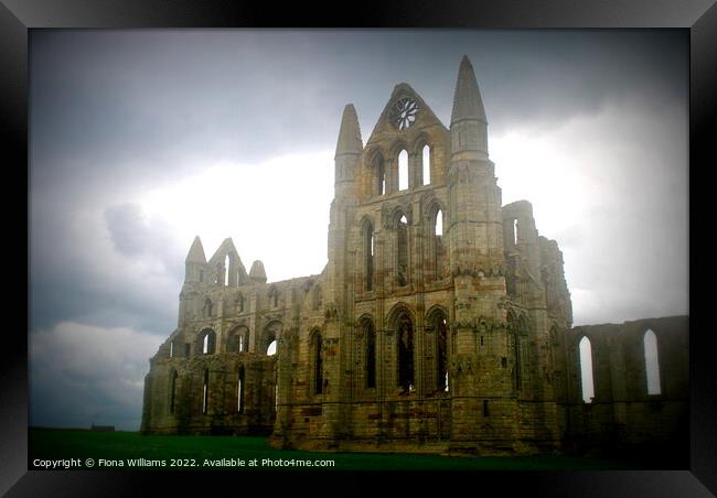 Whitby Abbey Framed Print by Fiona Williams