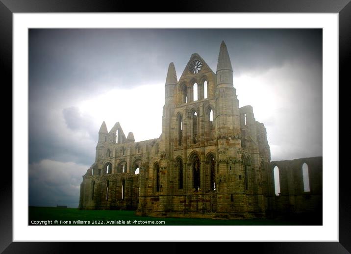 Whitby Abbey Framed Mounted Print by Fiona Williams