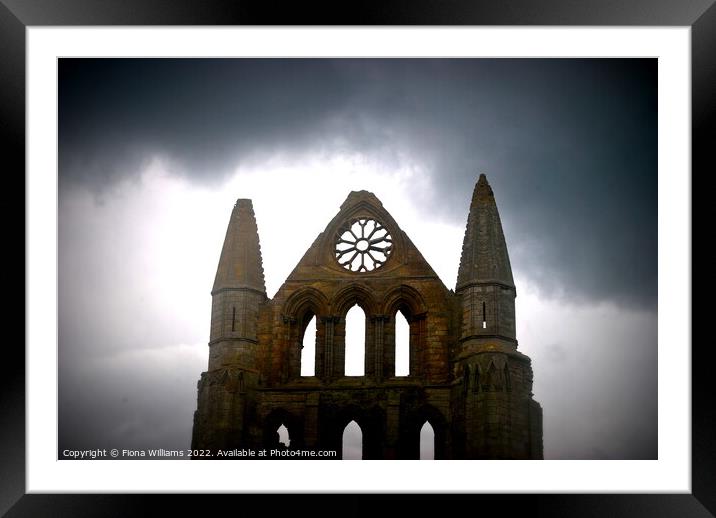 Whitby Abbey Front Framed Mounted Print by Fiona Williams