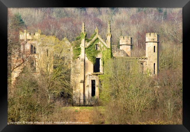 Cambusnethan Priory from the woods close up Framed Print by Fiona Williams