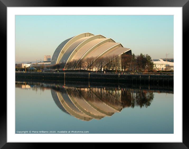 Armadillo and reflection in the River Clyde Framed Mounted Print by Fiona Williams
