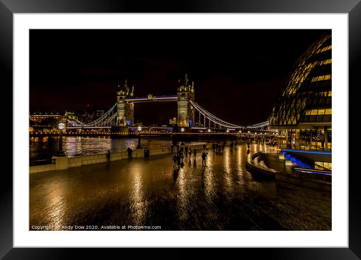 Tower Bridge, London Framed Mounted Print by Andy Dow