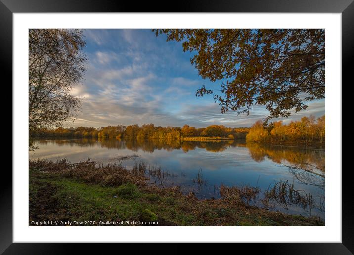 Tranquil afternoon, Finchampstead, Hampshire Framed Mounted Print by Andy Dow