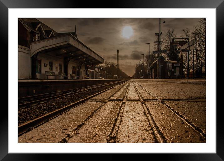 Morning sun over Crowthorne railway station Framed Mounted Print by Andy Dow