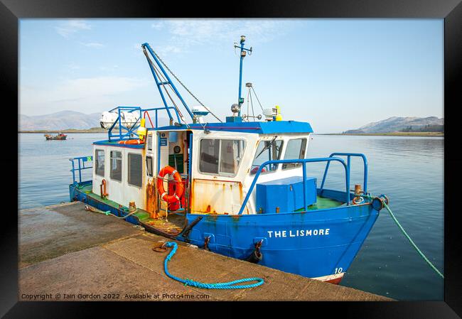 The Lismore Ferry at Port Appin  Argyll and Bute Scotland Framed Print by Iain Gordon