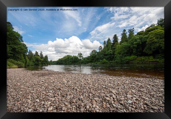 River Tay at Dunkeld Perthshire Scotland Framed Print by Iain Gordon