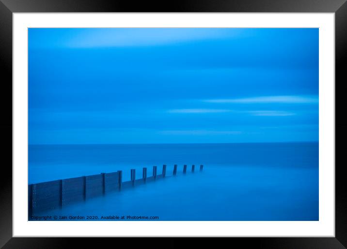 Tranquil Blue View  Scottish Coast  Framed Mounted Print by Iain Gordon