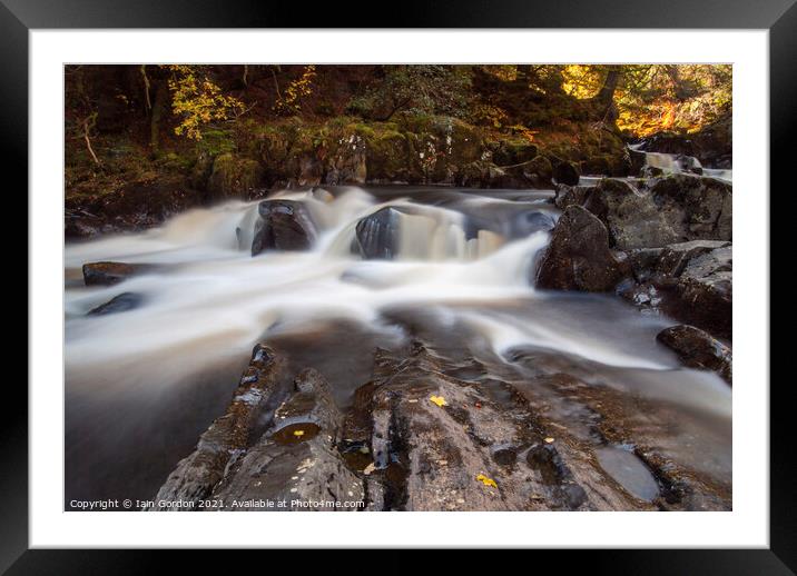 River Braan Nature Scene Perthshire Scotland Framed Mounted Print by Iain Gordon